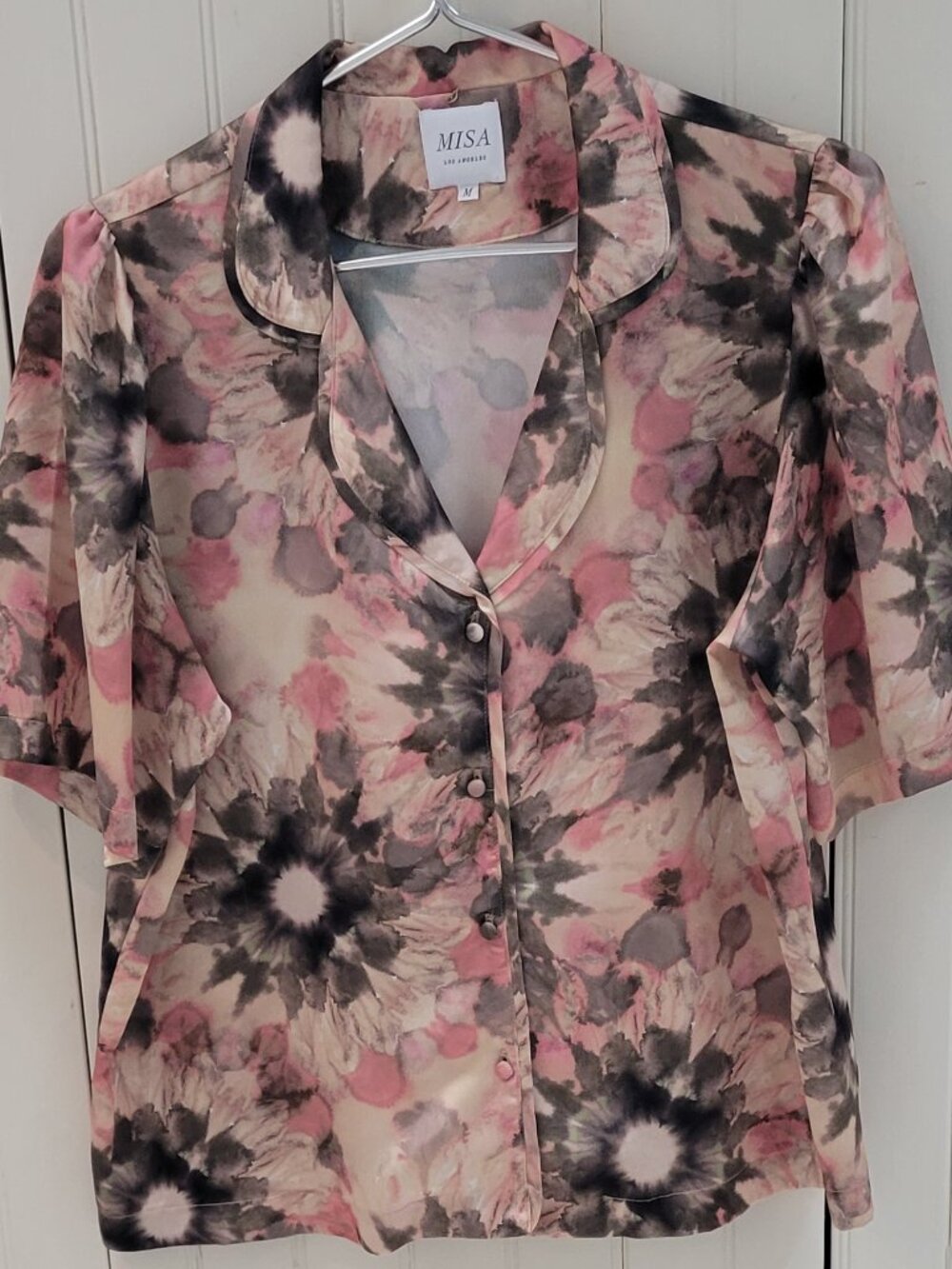 Misa Los Angeles Floral Short Sleeved Blouse